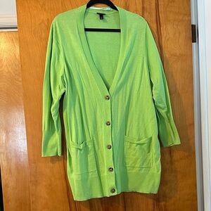 Torrid Lime Green Cardigan Sweater